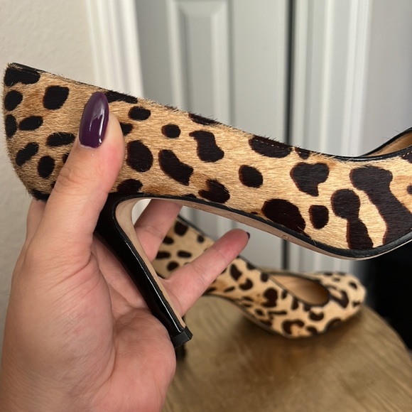 Kate Spade New York real fur cheetah/leopard print pump heels, size 7 womens - Picture 10 of 10